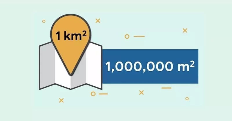 1 km vuông bằng bao nhiêu mét vuông? Cách quy đổi?