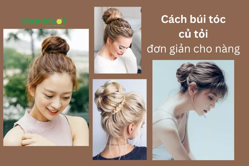 10 Cách búi tóc củ tỏi đơn giản cho nàng xinh như Hotgirl