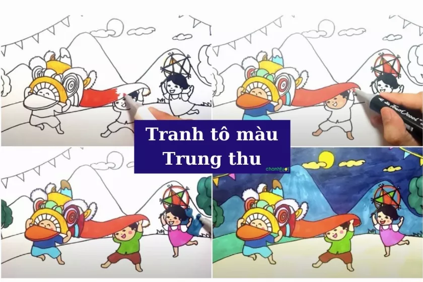 50+ mẫu tranh tô màu Trung thu đẹp và dễ tô cho bé 2024