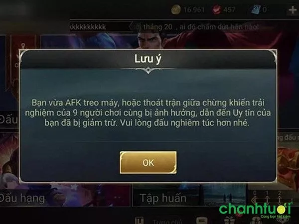 AFK là gì? Hình phạt AFK Liên Quân