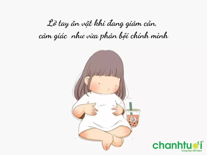 alt text: Ăn vặt khi đang giảm cân