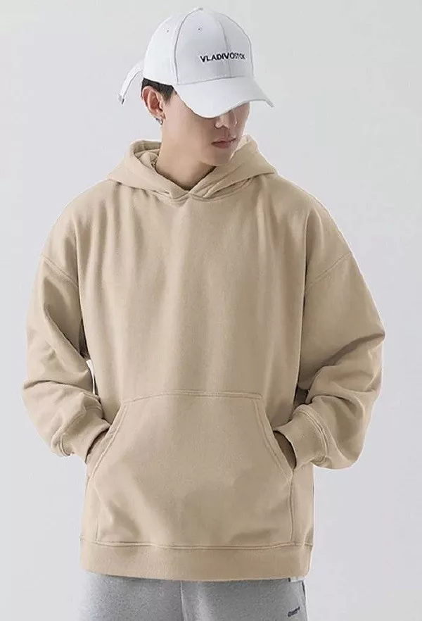 alt text: Áo hoodie trơn màu xanh dương