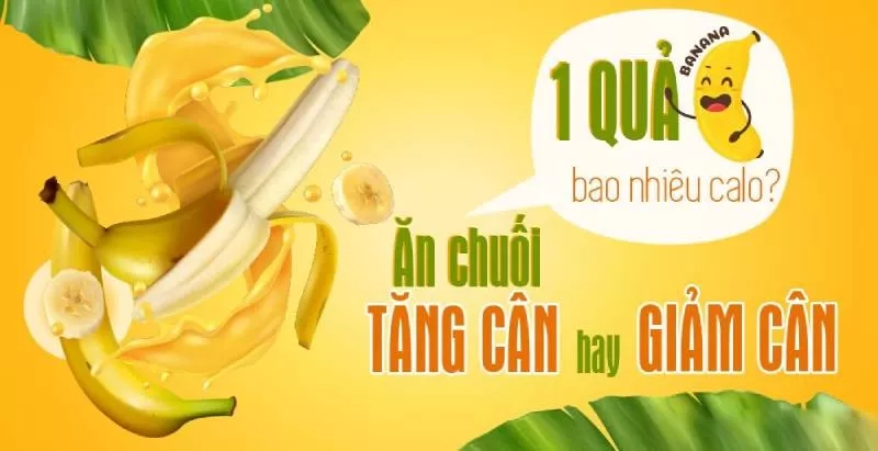 alt text: Bảng so sánh lượng calo trong các loại chuối khác nhau như chuối ngự, chuối tây, chuối tiêu