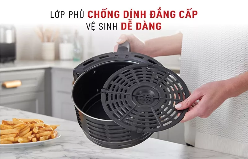 alt text: Cách sử dụng nồi chiên không dầu Tefal EY401D15