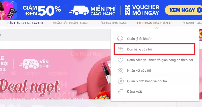 alt text: Đăng nhập vào tài khoản Lazada trên máy tính