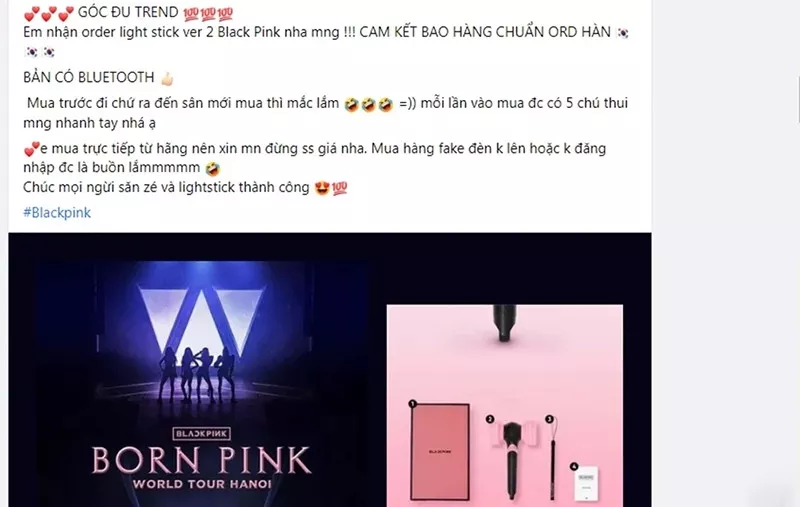 alt text: đặt mua lightstick Blackpink