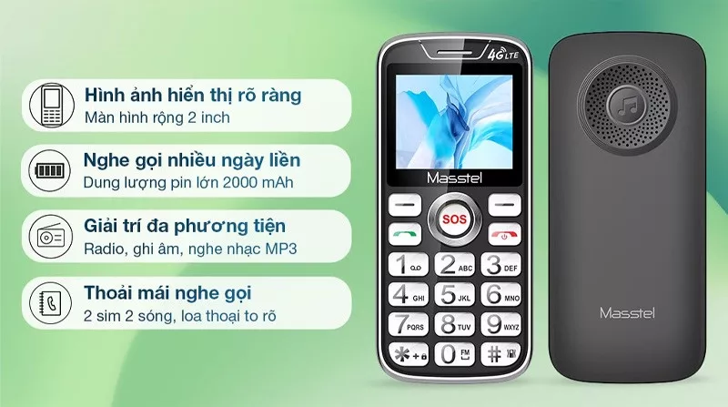 alt text: Điện thoại Masstel FAMI 60