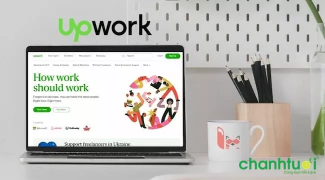 alt text: Giao diện làm việc trên Upwork