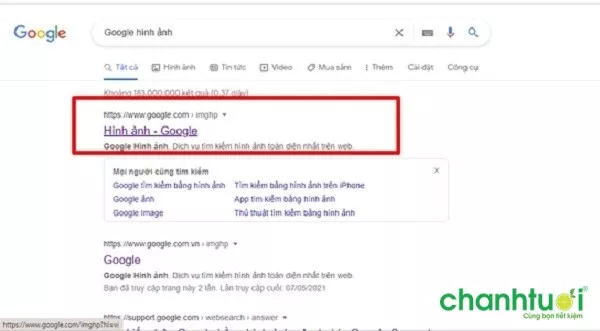 alt text: Giao diện tìm kiếm bằng hình ảnh của Google