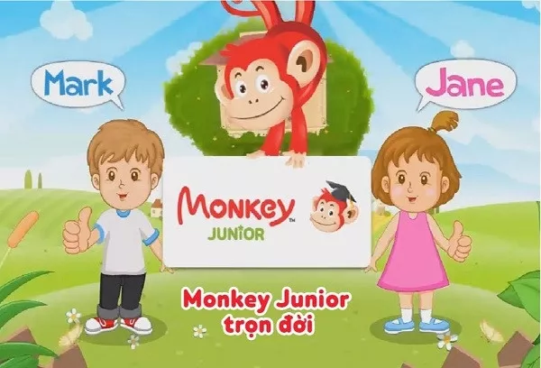 alt text: Giao diện ứng dụng Monkey Junior trên điện thoại