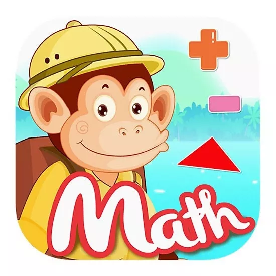 alt text: Giao diện ứng dụng Monkey Math với hình ảnh chú khỉ ngộ nghĩnh