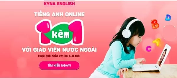 alt text: Giáo viên đang dạy học cho trẻ qua chương trình Kyna English 1 kèm 1