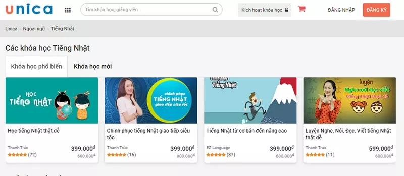 alt text: Giới thiệu về nền tảng học online Unica