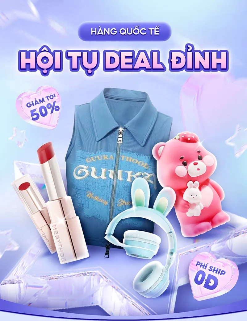 alt text: Hàng quốc tế Shopee siêu sale