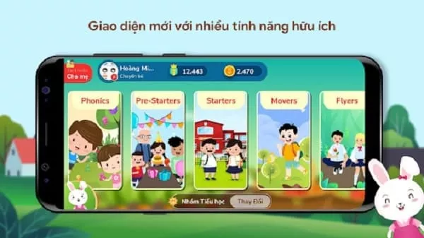 alt text: Hình ảnh giao diện phần mềm Kyna English