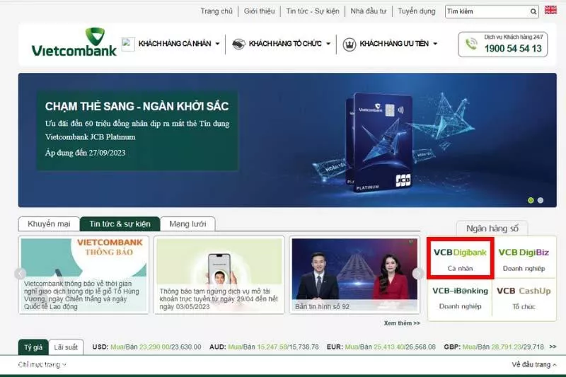 alt text: hình ảnh minh họa đăng nhập internet banking Vietcombank