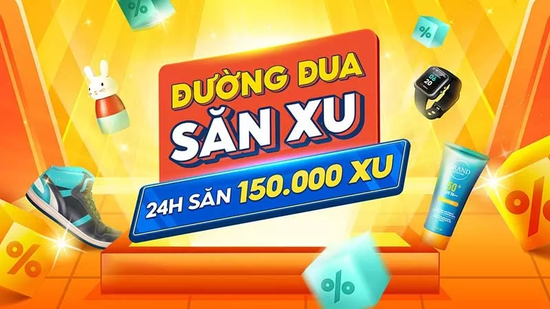 alt text: Hình ảnh minh họa minigame Đường đua săn xu của Shopee
