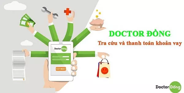 alt text: Hình ảnh minh họa việc tra cứu khoản vay Doctor Đồng trên điện thoại