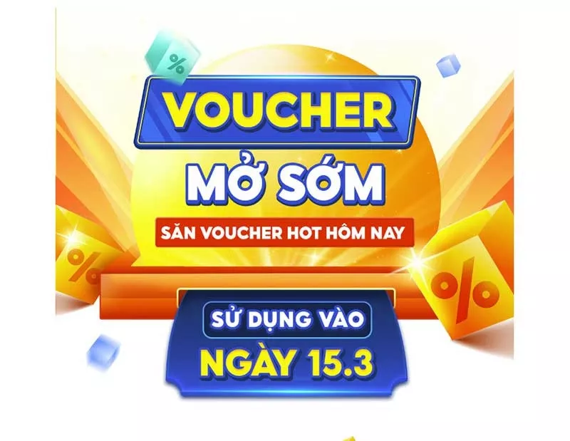 alt text: Hình ảnh minh họa voucher mở sớm Shopee 15.3