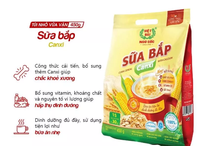 alt text: Hình ảnh ngũ cốc sữa bắp