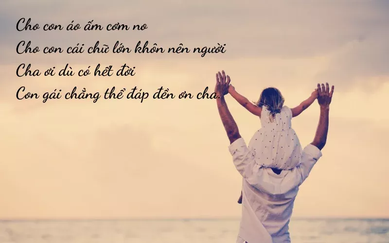 alt text: Hình ảnh người cha đang dắt tay con gái nhỏ, thể hiện tình yêu thương và sự bảo vệ