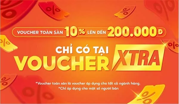 alt text: Hình ảnh quảng cáo chương trình Voucher Xtra của Shopee