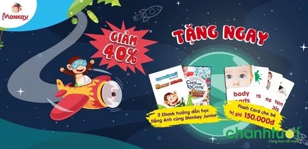 alt text: Hình ảnh quảng cáo gói Monkey Junior trọn đời