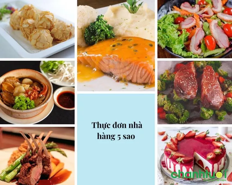 alt text: Hình ảnh thực đơn số 2 với các món ăn sang trọng