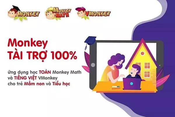 alt text: Hình ảnh trẻ em đang học tập trên ứng dụng Monkey