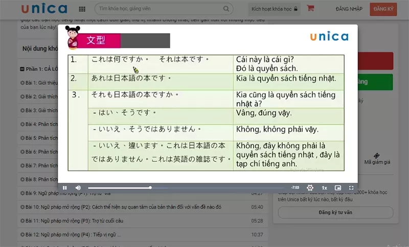 alt text: Học viên học thử tiếng Nhật miễn phí trên Unica