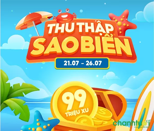 alt text: Hướng dẫn tham gia mini game thu thập sao biển trên Shopee 25/7