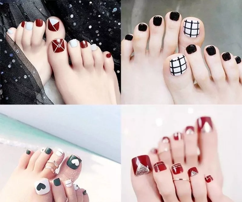 alt text: Mẫu nail chân đẹp cho dân công sở