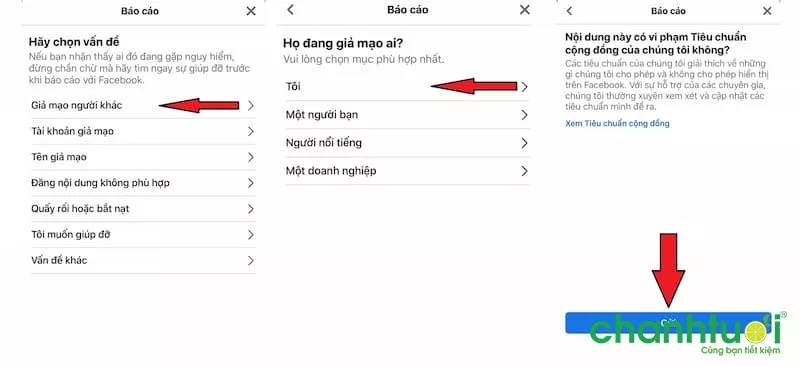 alt text: minh họa báo cáo giả mạo tài khoản facebook