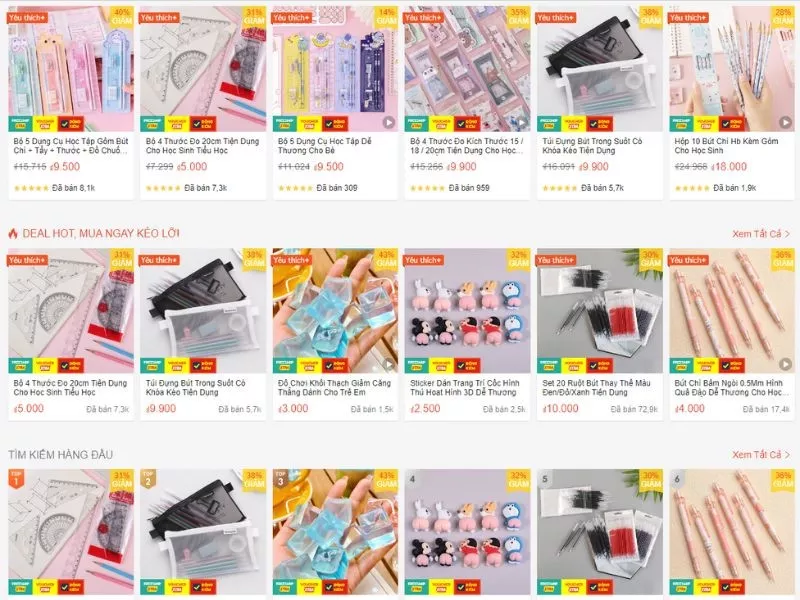 alt text mô tả hình ảnh: Gian hàng Fashion Stationery trên Shopee