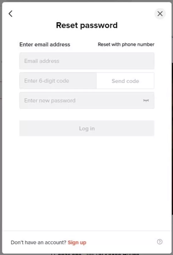 alt text: Quên mật khẩu TikTok