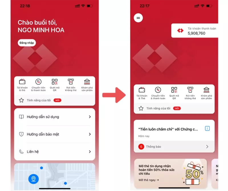 alt text: Sao kê Techcombank qua Mobile Banking