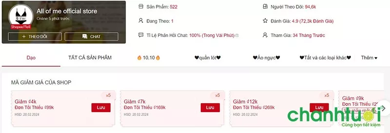 alt text: shop đồ lót Allofme.vn