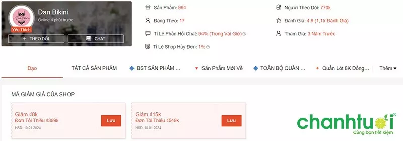 alt text: shop đồ lót Dan Bikini