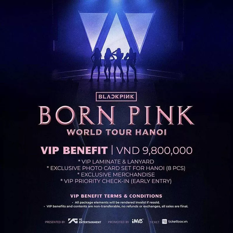 alt text: Sơ đồ và giá vé concert BLACKPINK