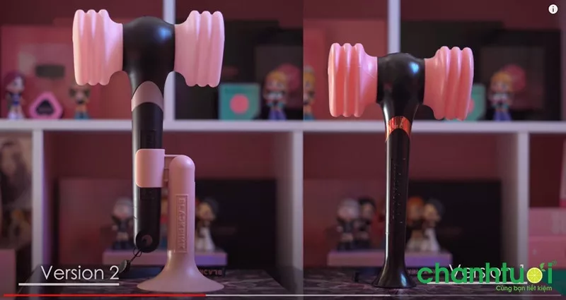 alt text: so sánh 2 phiên bản lightstick Blackpink