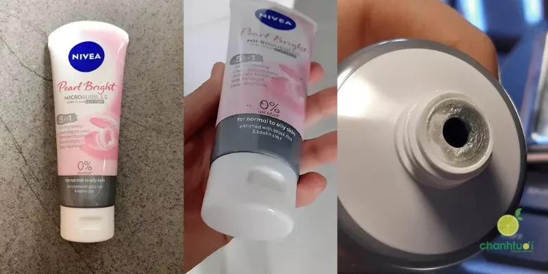 alt text: Sữa rửa mặt đất sét Nivea Pearl Bright