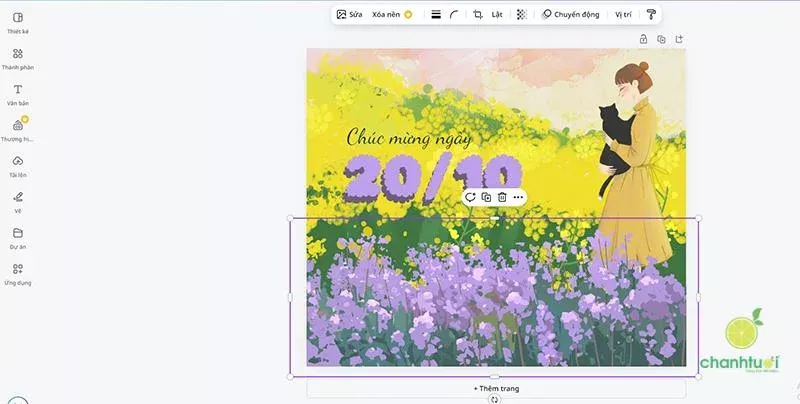 alt text: Tạo thiệp 20/10 online