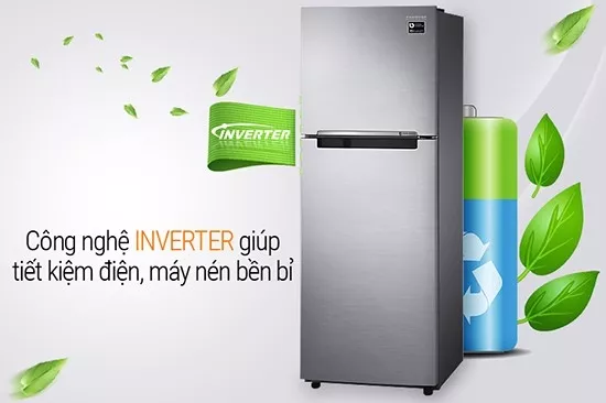 alt text: Tủ lạnh Samsung Inverter có kiểu dáng hiện đại