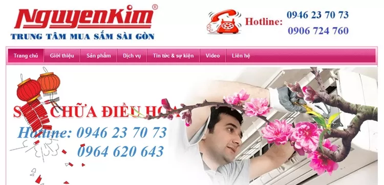 alt text: Website giả mạo Nguyễn Kim