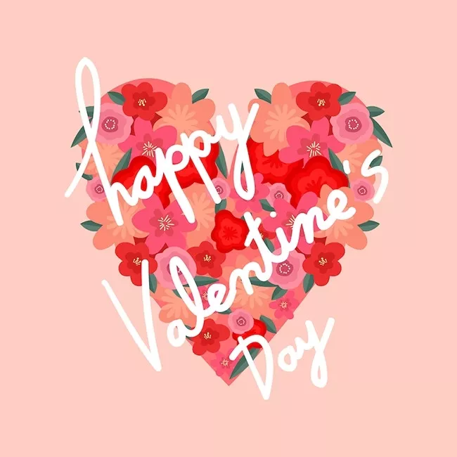 alt: Thiệp Valentine đơn giản nhưng sang trọng