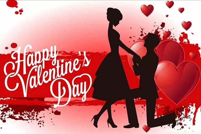 alt: Thiệp Valentine với hình ảnh đôi tình nhân