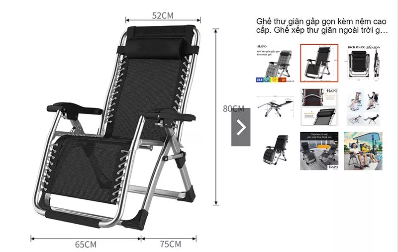 alt=Ghế xếp Hapo