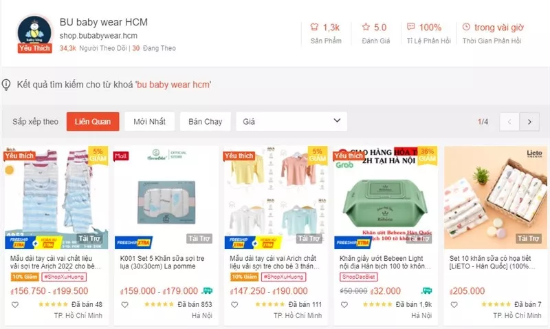 Baby King trên Shopee