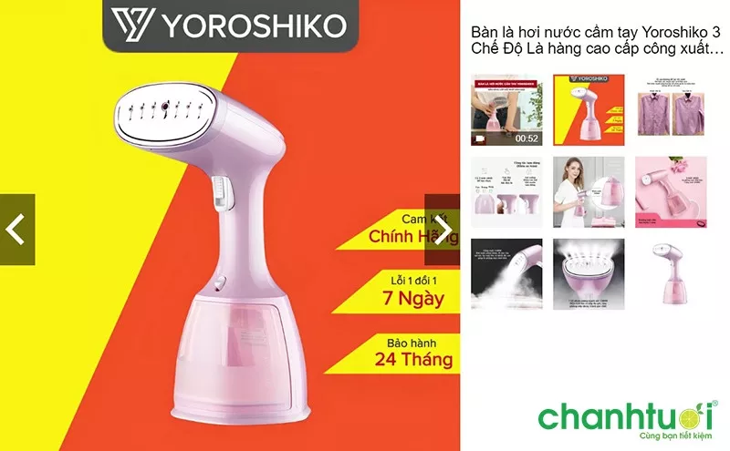 Bàn là hơi nước cầm tay tốt nhất: Yoroshiko 1500W