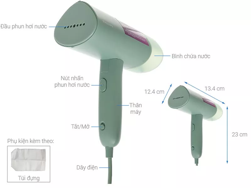 Bàn ủi hơi nước cầm tay Philips 1090W